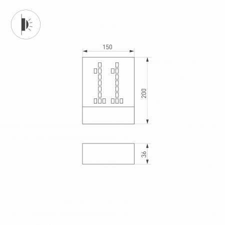 Уличный настенный светодиодный светильник Arlight LGD-Sign-Wall-S150x200-3W Warm3000 030022