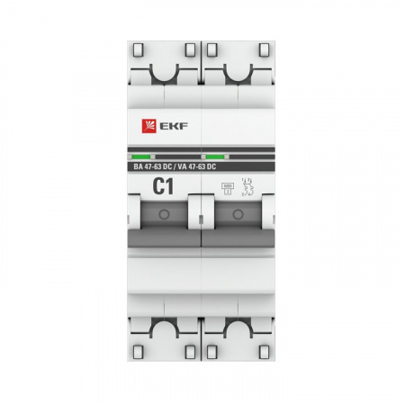 EKF PROxima Автоматический выключатель 2P 1А (C) 6кА ВА 47-63 DC