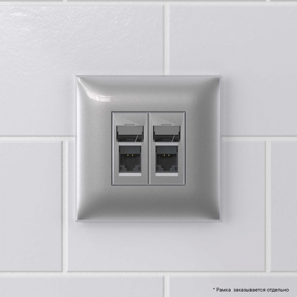 DKC Avanti Закаленная сталь Компьютерная розетка RJ-45 двойная  категория  6А