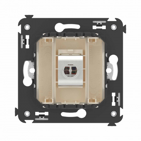 DKC Avanti Компьютерная розетка RJ-45 без шторки в стену, кат.6 одинарная экранированная, Ванильная дымка