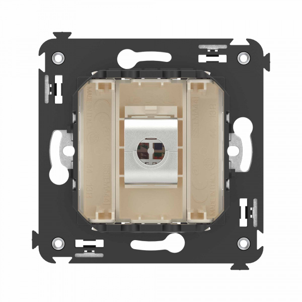 DKC Avanti Компьютерная розетка RJ-45 без шторки в стену, кат.6 одинарная экранированная, Ванильная дымка