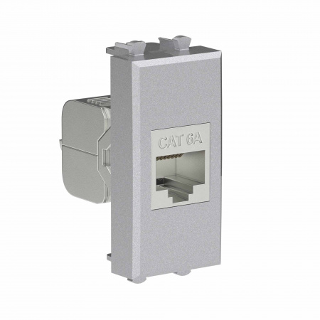 DKC Avanti Компьютерная розетка RJ-45 без шторки модульная, кат.6А экранированная, Закаленная сталь, 1 модуль