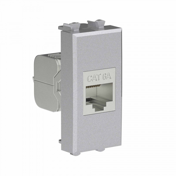 DKC Avanti Компьютерная розетка RJ-45 без шторки модульная, кат.6А экранированная, Закаленная сталь, 1 модуль