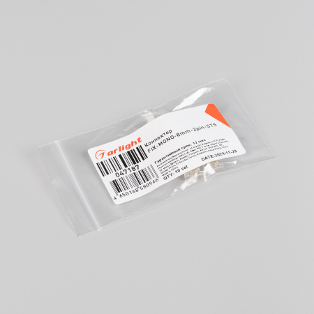 Arlight Коннектор FIX-MONO-8mm-2pin-STS  (Прозрачный)