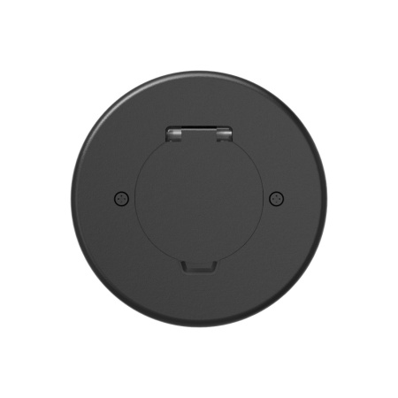 Лючок Surface 2 мод. (1 мод. 45х45 мм.), круглый, круглая крышка, антрацит, IP44, (с уст. набором)