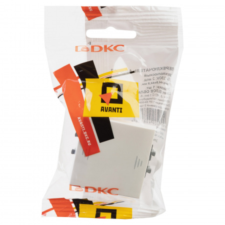 DKC Avanti Белое облако Переключатель 16А 2 модуля