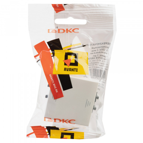 DKC Avanti Белое облако Переключатель 16А 2 модуля