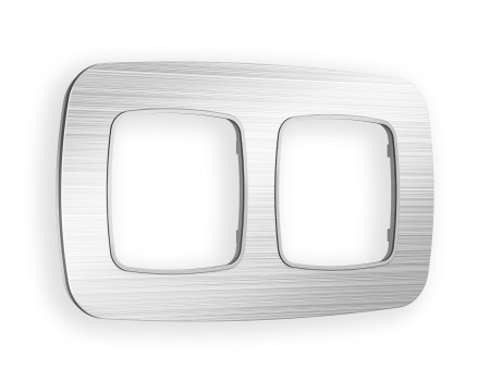 Рамка OMEGA Radian (Серебро Металл шлифованный) 2-ая OF580102