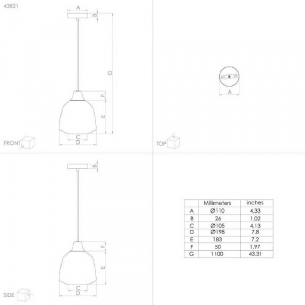 Подвесной светильник Eglo SEDBERGH 43821
