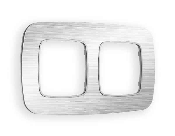 Рамка OMEGA Radian (Серебро Металл шлифованный) 2-ая OF580102