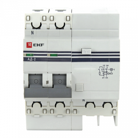 EKF PROxima АД-2 Диф. Автомат (C)   50А /30мА тип АС 4,5кА , электронный