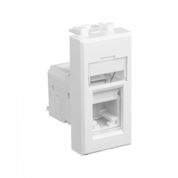 DKC Avanti Белое облако Компьютерная розетка RJ-45  категория  5е 1 модуль