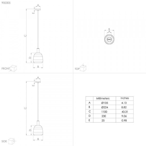 Подвесной светильник Eglo Manzanares 900305