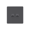 Systeme Electric Systeme Infinity Вулканический пепел Розетка информационная RJ-45 кат.5e 2-я