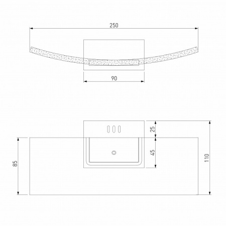 Настенный светодиодный светильник 40152/1 LED белый Eurosvet Share