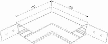 Slim Magnetic Коннектор угловой внутренний для накладного шинопровода белый 85091/11 Elektrostandard Slim Magnetic a062191