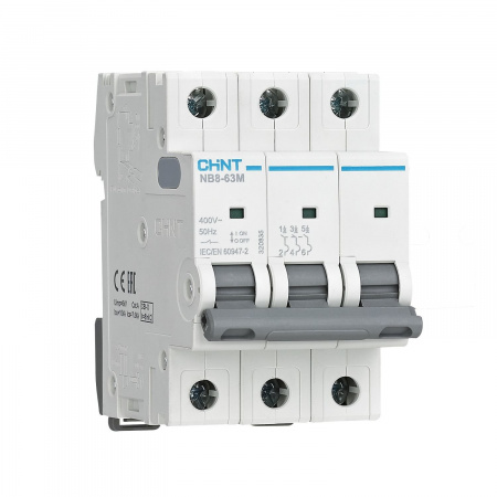 CHINT Авт. выкл. NB8-63M 3P 4А 10кА х-ка K без тепл. расцеп. (R)