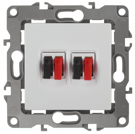 ЭРА 12-3112-01 Белый Розетка аудио двойная, IP20, 12