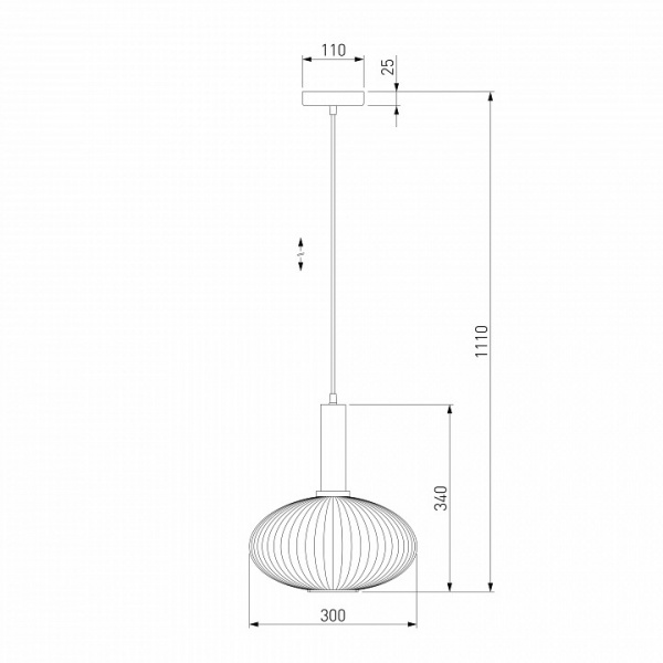 Подвесной светильник 50183/1 дымчатый Eurosvet Bravo
