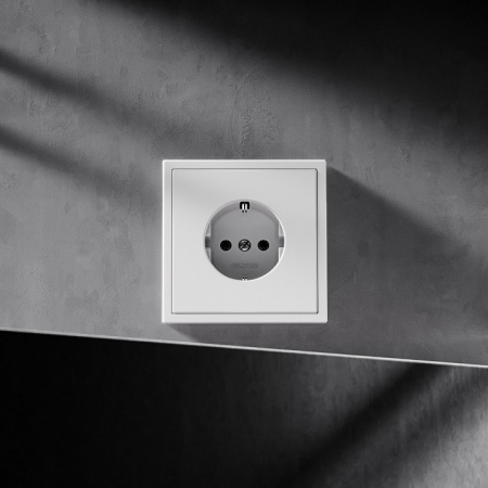 Проходной переключатель встраиваемый VOLTUM S70 двухклавишный 10А, (сталь)