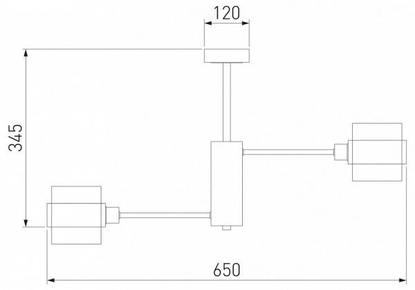 Потолочная люстра в стиле лофт 70127/6 черный Eurosvet Arcada