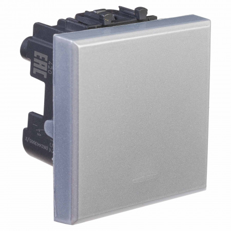 DKC Avanti Закаленная сталь Кнопка одноклавишная 2 модуля