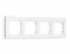 Рамка ALFA Techno (Белый матовый) 4-ая AF220124