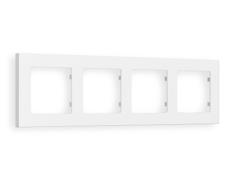 Рамка ALFA Techno (Белый матовый) 4-ая AF220124