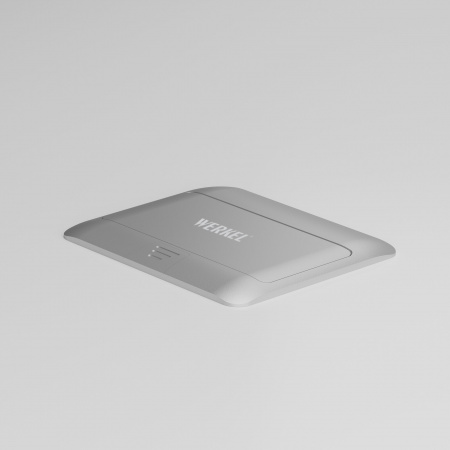 W8074065/ Выдвижной блок (Лючок) на 4 модуля (серебряный) W8074065