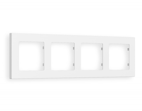 Рамка ALFA Techno (Белый матовый) 4-ая AF220124