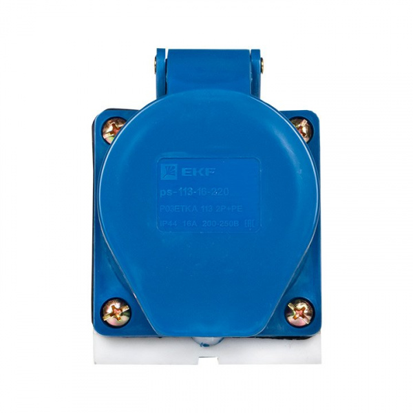EKF PROxima Розетка стационарная наружная 113 2Р+РЕ 16А 220В IP44
