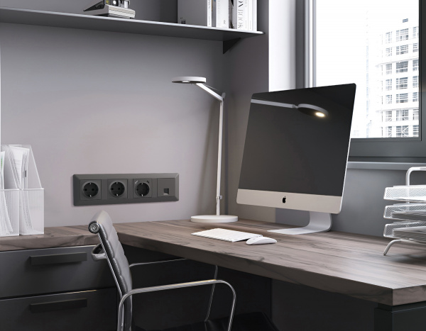 Рамка ALFA Line (Графит Мягкое касание) 5-ая AF110805