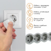 Legrand Revolution Стандарт Бело-серый Удлинитель 6x2К+З, кабель 3м