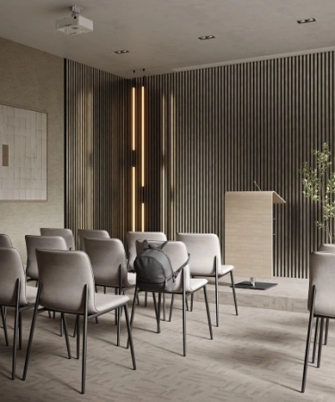 Комплект акуст.панелей, черный войлок, 600х300х19мм, рейки ЭКОПОЛИМЕР, платина матовая/2шт