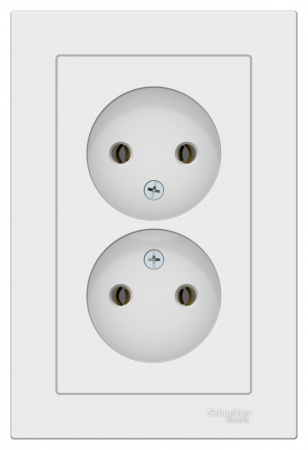 Systeme Electric AtlasDesign Лотос Розетка двойная б/з,16А, в сборе