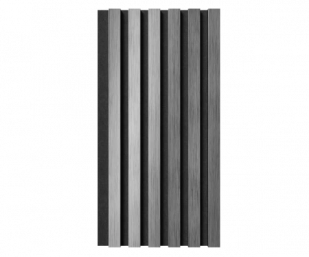 Комплект акуст.панелей, черный войлок, 600х300х19мм, рейки ЭКОПОЛИМЕР, хром матовый/2шт