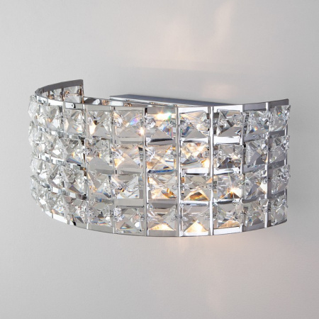 Настенный светильник с хрусталем 10115/2 хром Eurosvet Kira