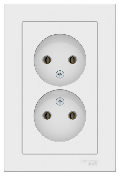 Systeme Electric AtlasDesign Лотос Розетка двойная б/з,16А, в сборе