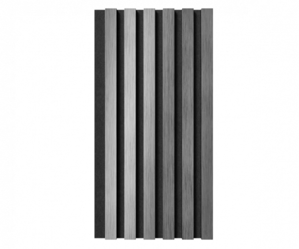 Комплект акуст.панелей, черный войлок, 600х300х19мм, рейки ЭКОПОЛИМЕР, хром матовый/2шт