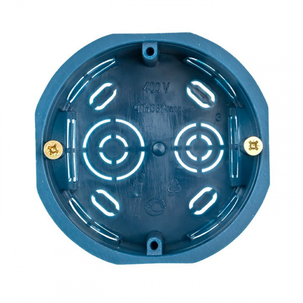 EKF PROxima Коробка установочная КМТ-010-033 для твердых стен (71х45) с саморезами IP20 розничный стикер