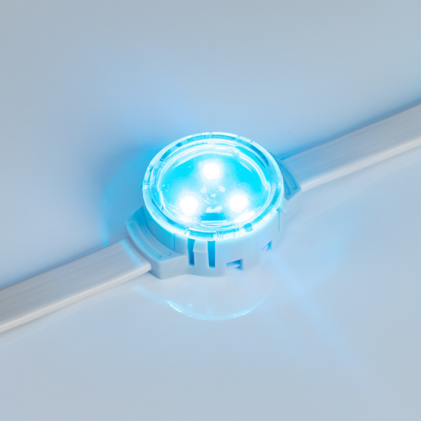 Arlight Модуль управляемый SOLEX-SPI-3535-3-12V RGB 120deg (D30x16mm, 0.75W, IP67) (-)