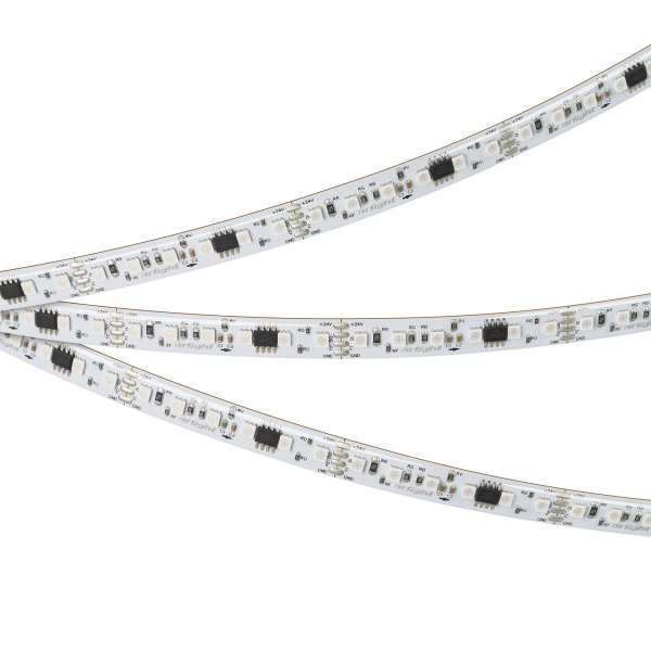 Лента герметичная SPI-SE-A120-10mm 24V RGB-PX6-BPT (23 W/m, IP65, 2835, 5m) (Arlight, бегущий огонь)