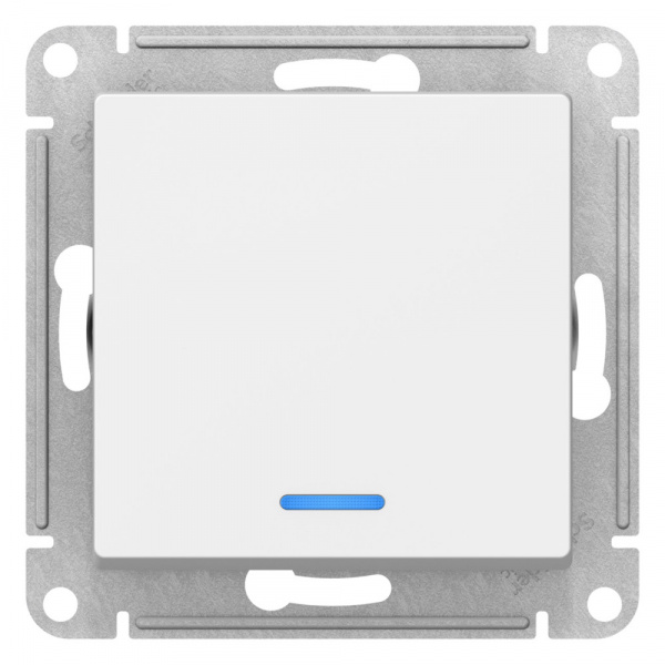 Systeme Electric AtlasDesign Лотос Выключатель 1-клавишный с подсветкой, сх.1а, 10АХ, механизм