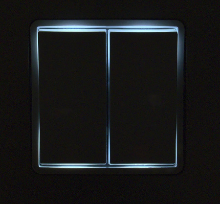 Legrand INSPIRIA Алюминий Переключатель двухклавишный с подсветкой 10 AX - 250 В