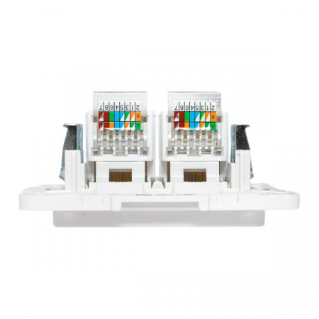 EKF PROxima Стокгольм Механизм розетки RJ-45 2-местной белый