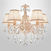 Люстра с хрусталем 10054/5 белый с золотом Eurosvet Amelia