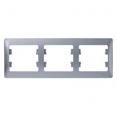 SE Glossa Алюминий Рамка 3-ая, горизонтальная