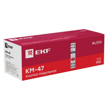 EKF PROxima Кнопка модульная КМ-47 (красная)