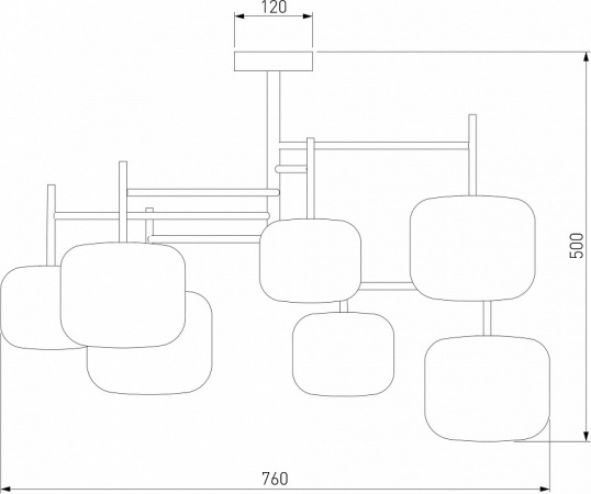 Потолочная люстра со стеклянными плафонами 70128/7 хром Eurosvet Jar Потолочная люстра со стеклянными плафонами 70128/7 хром Eurosvet Jar