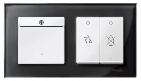 SE Merten SM M-Elegance Стекло Черное кальцит Рамка 2-ая